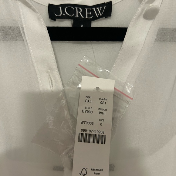 J. Crew brand new Elena shirtdress in Chiffon NWT Size 0 - Picture 5 of 8